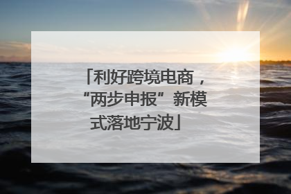利好跨境电商，“两步申报”新模式落地宁波