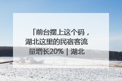 前台摆上这个码，湖北这里的民宿客流量增长20%｜湖北市场监管所的故事