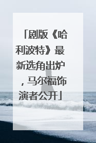 剧版《哈利波特》最新选角出炉，马尔福饰演者公开