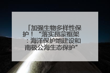 加强生物多样性保护！“落实昆蒙框架：海洋保护地建设和南极公海生态保护”主题论坛将举办