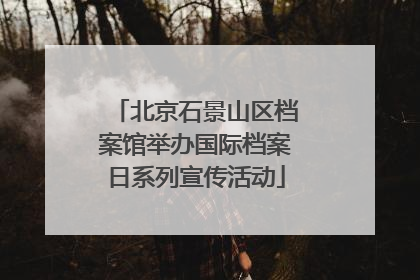 北京石景山区档案馆举办国际档案日系列宣传活动