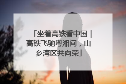 坐着高铁看中国｜高铁飞驰粤湘间，山乡湾区共向荣