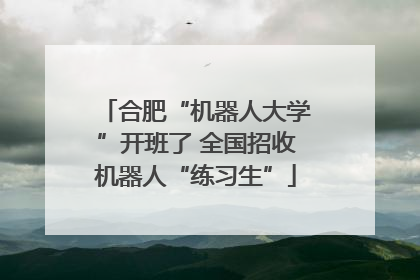 合肥“机器人大学”开班了 全国招收机器人“练习生”