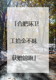 合肥环卫工拾金不昧获赠锦旗