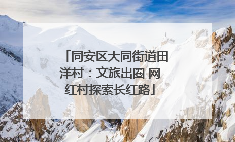 同安区大同街道田洋村：文旅出圈 网红村探索长红路