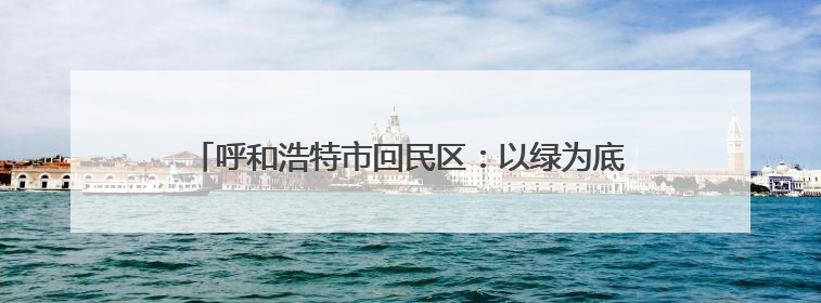 呼和浩特市回民区：以绿为底 谱写生态文明建设新篇章