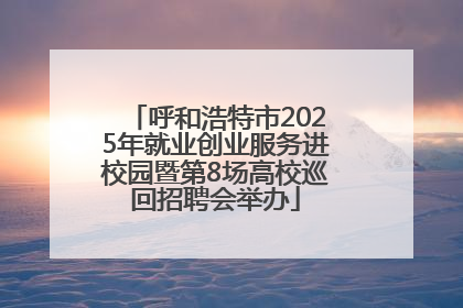 呼和浩特市2025年就业创业服务进校园暨第8场高校巡回招聘会举办