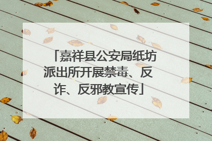 嘉祥县公安局纸坊派出所开展禁毒、反诈、反邪教宣传