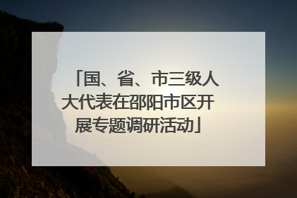 国、省、市三级人大代表在邵阳市区开展专题调研活动