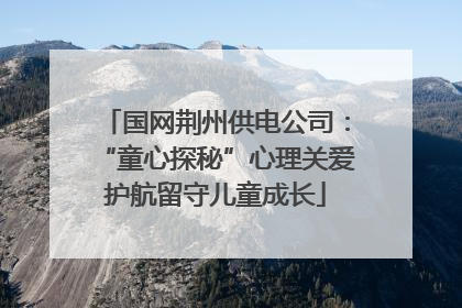 国网荆州供电公司：“童心探秘”心理关爱护航留守儿童成长