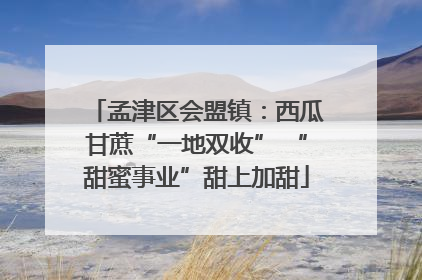 孟津区会盟镇：西瓜甘蔗“一地双收” “甜蜜事业”甜上加甜