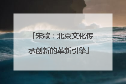 宋歌：北京文化传承创新的革新引擎