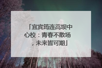 宜宾筠连蒿坝中心校：青春不散场，未来皆可期