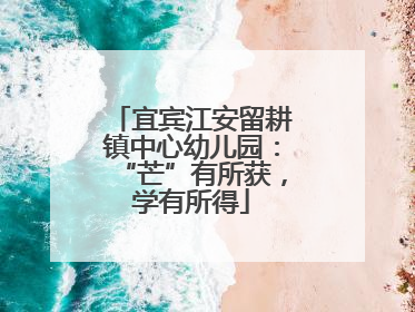 宜宾江安留耕镇中心幼儿园：“芒”有所获，学有所得