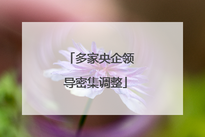 多家央企领导密集调整