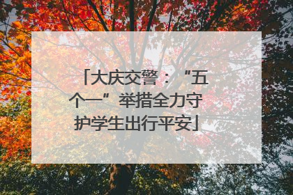 大庆交警：“五个一”举措全力守护学生出行平安