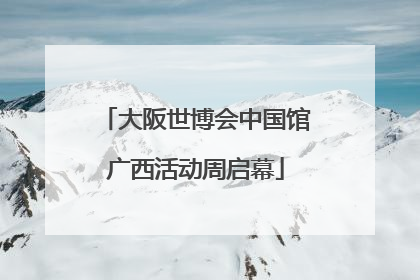 大阪世博会中国馆广西活动周启幕
