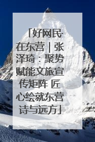 好网民·在东营｜张泽琦：聚势赋能文旅宣传矩阵 匠心绘就东营诗与远方