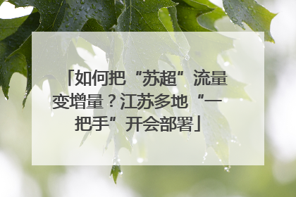 如何把“苏超”流量变增量？江苏多地“一把手”开会部署