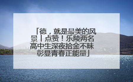 德，就是最美的风景丨点赞！乐陵两名高中生深夜拾金不昧 彰显青春正能量