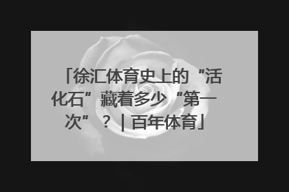 徐汇体育史上的“活化石”藏着多少“第一次”？｜百年体育