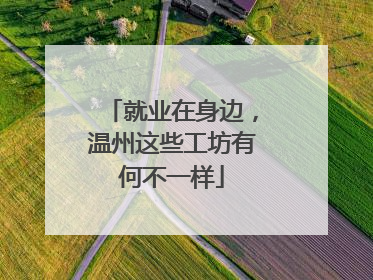 就业在身边，温州这些工坊有何不一样