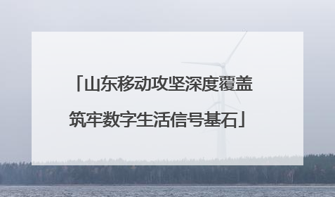 山东移动攻坚深度覆盖 筑牢数字生活信号基石