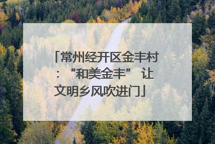 常州经开区金丰村：“和美金丰” 让文明乡风吹进门