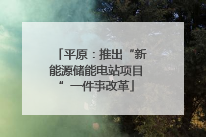 平原：推出“新能源储能电站项目”一件事改革