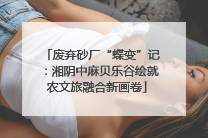 废弃砂厂“蝶变”记：湘阴中麻贝乐谷绘就农文旅融合新画卷