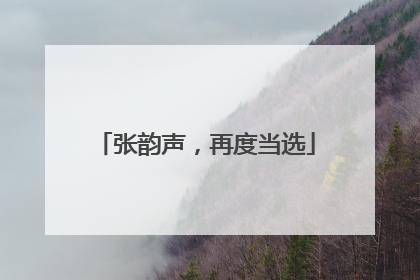 张韵声，再度当选