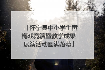 怀宁县中小学生黄梅戏竞演暨教学成果展演活动圆满落幕