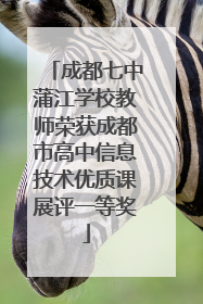 成都七中蒲江学校教师荣获成都市高中信息技术优质课展评一等奖
