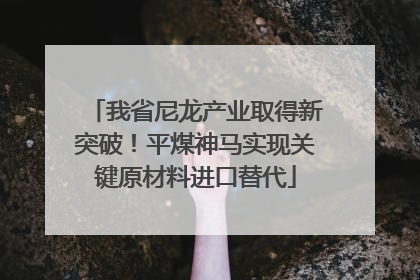 我省尼龙产业取得新突破！平煤神马实现关键原材料进口替代
