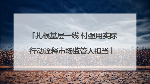 扎根基层一线 付强用实际行动诠释市场监管人担当