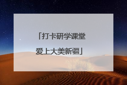 打卡研学课堂 爱上大美新疆