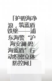 护碧海净浪，筑蓝盾铁壁——浦东海警“沪海安澜·碧海蓝盾”行动织密立体防控网