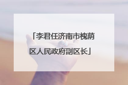 李君任济南市槐荫区人民政府副区长