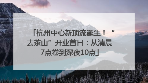 杭州中心新顶流诞生！“去茶山”开业首日：从清晨7点卷到深夜10点