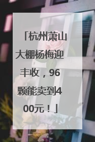 杭州萧山大棚杨梅迎丰收，96颗能卖到400元！