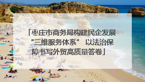 枣庄市商务局构建民企发展“三维服务体系” 以法治保障书写外贸高质量答卷