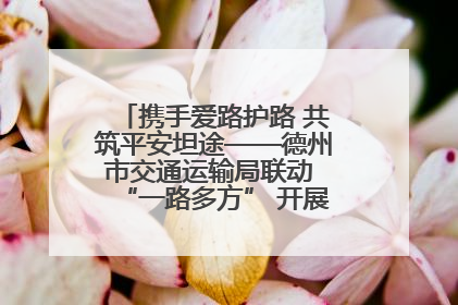 携手爱路护路 共筑平安坦途——德州市交通运输局联动 “一路多方” 开展路政宣传月活动