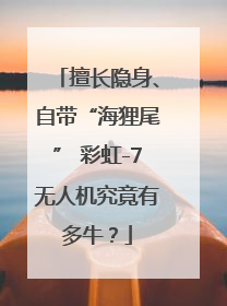 擅长隐身、自带“海狸尾” 彩虹-7无人机究竟有多牛？