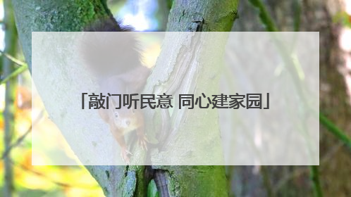 敲门听民意 同心建家园