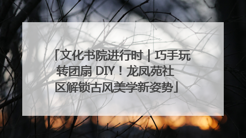 文化书院进行时｜巧手玩转团扇 DIY！龙凤苑社区解锁古风美学新姿势