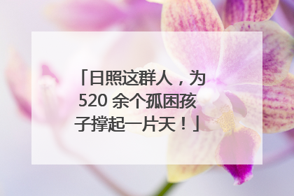日照这群人，为 520 余个孤困孩子撑起一片天！