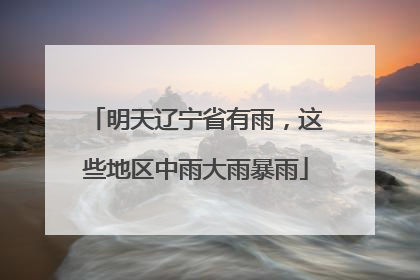 明天辽宁省有雨，这些地区中雨大雨暴雨