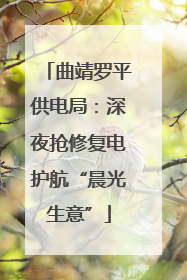曲靖罗平供电局：深夜抢修复电护航“晨光生意”