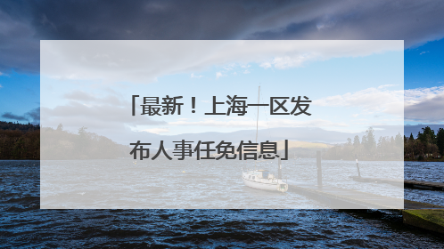 最新！上海一区发布人事任免信息