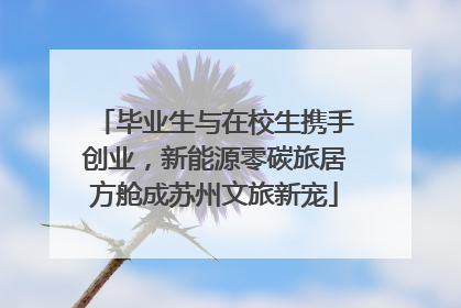 毕业生与在校生携手创业，新能源零碳旅居方舱成苏州文旅新宠